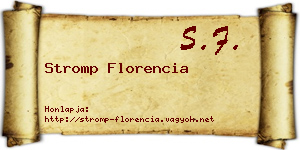 Stromp Florencia névjegykártya